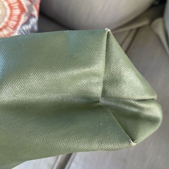 Tag & Crew Dipped Tote with Yellow Strap-Olive - Picture 9 of 12